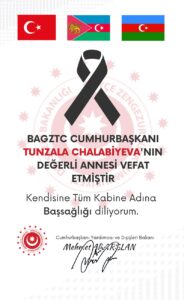 BAGZTC DIŞİŞLERİ BAKANI MEHMET ALİ ARSLAN’IN BAŞSAĞLIĞI MESAJI